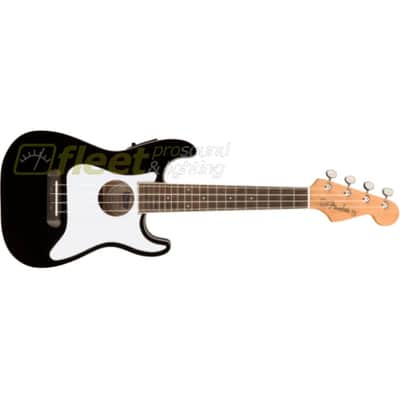 Fender Fullerton Stratocaster Uke - Black (0971653106) image 1
