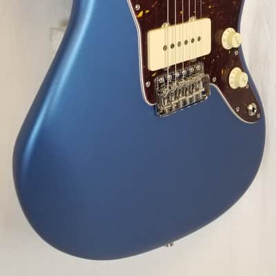 Mint Fender American Performer Jazzmaster Electric Guitar Rosewood Fingerboard, Satin Lake Placid Blue W/ Bag image 3