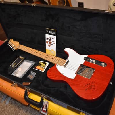 2007 Valley Arts T-Style Trans Red - John Hiatt signed image 18