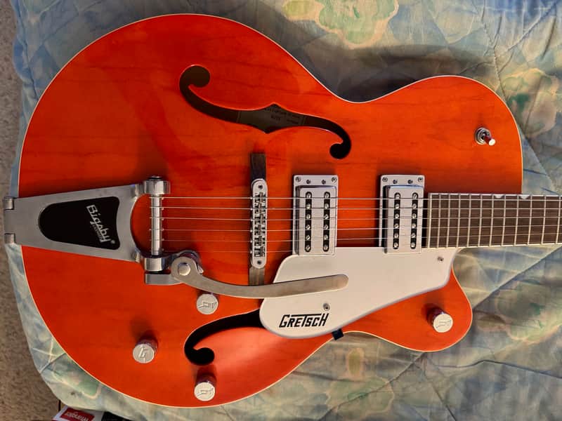 2008 Gretsch G5120 electromatic hollowbody 125th anniversary Electric guitar HH -Orange + OHS CASE image 1
