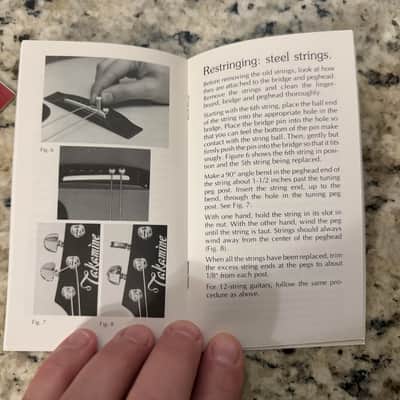 Takamine Owners Manual & Warranty Card 1990 image 7