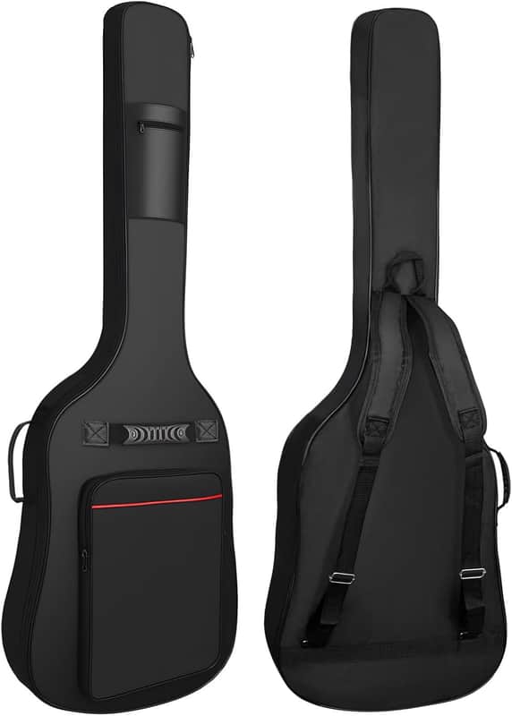 Bass Guitar Hard Case, and More with Exterior Lock and Key, Interior Accessory Compartment, and Plush Interior Padding - Black image 1