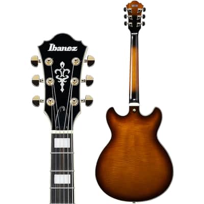 Ibanez Artcore Expressionist AS93FML-VLS 6-String Semi-Hollow Body Electric Guitar with Bound Macassar Ebony Fretboard, Left-Handed, Violin Sunburst image 3