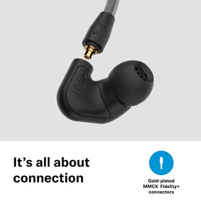 Sennheiser IE 300 Audiophile In-Ear Headphones, Sound Isolating with XWB Transducers, Balanced Sound, Detachable Cable, Flexible Ear Hooks, 2-Year Warranty, Black image 3