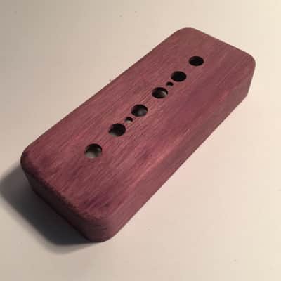 Guilford Purphleheart P-90 Pickup Covers for Bare Knuckle and others - 50/52mm - 1 Cover Natural Wood image 1
