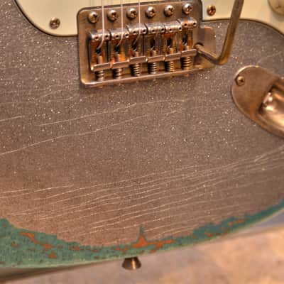 American Fender Stratocaster Silver Sparkle Heavy Relic Custom Shop Texas Specials HSS image 6