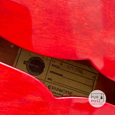 【Blue Label】1978 Epiphone Riviera –MIJ (Matsumoku) | Original Pickups | Vintage Price Tag image 9
