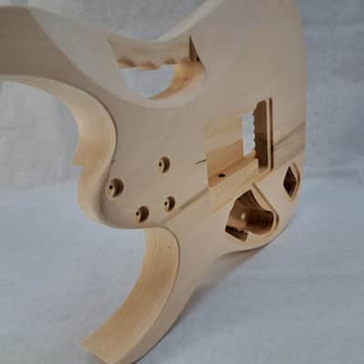 Unfinished 7 string guitar body, basswood, Universe style, rear route, HSH - B8a image 7