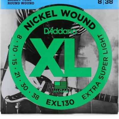 D'Addario Nickel Wound Electric Guitar Strings Extra Super Light 8-38 image 2