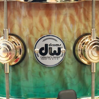 DW Collector's Exotic 6.5x14" w/ Gold Hardware (Natural To Candy Regal Fade Over Quilted Maple) image 5