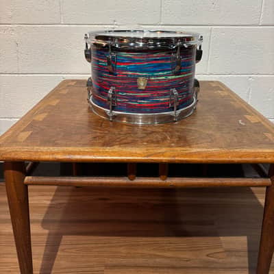 Ludwig No. 983-1 Hollywood Outfit 8x12 / 9x13 / 16x16 / 14x22" Drum Set with Keystone Badges 1968 - Psychedelic Red image 3