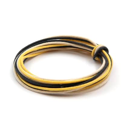 Guitar Wire, Hookup Wire, Gavitt Cloth Wire, 22awg Stranded Copper Wire, 3 feet of Each Color Black/White Pushback Wire for Electric Guitar and Other Instruments image 1