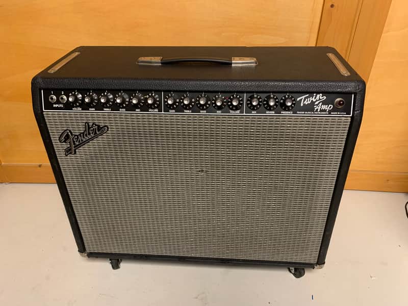 Fender Twin-Amp 2-Channel 100-Watt 2x12" Guitar Combo 1994 - 2001 - Black image 1