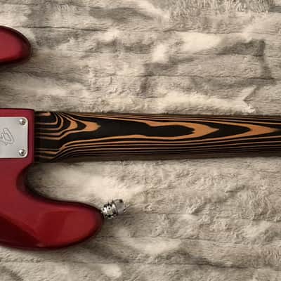 Fender Precision V Parts Bass - 5-String - Zebrawood Neck - 2000s - Candy Apple Red image 14