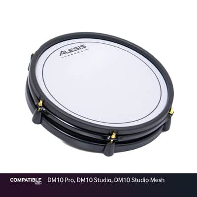 Alesis 12" Dual-Zone White/Red Mesh Drum Pad for DM10 Pro, DM10 Studio, DM10 Stu