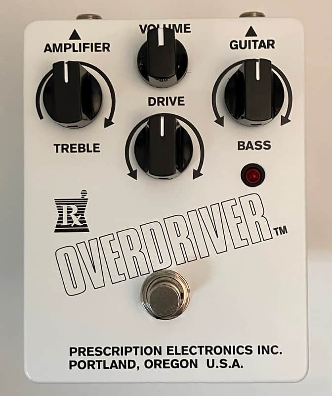 Prescription Electronics RX OVERDRIVER 2009 - White with Black Retro Knobs image 1