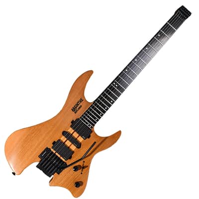 Bootlegger Guitar Absinthe Headless 2022 Honey Clear Matte EMG Coil Split Tremolo Case image 2