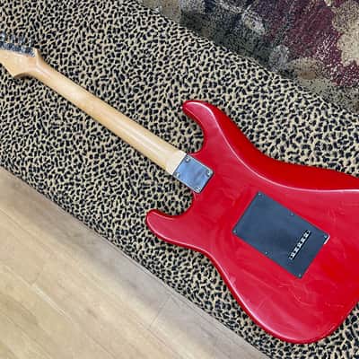 Oscar Schmidt Eastwood S-Type Electric Guitar 90's - Red image 8