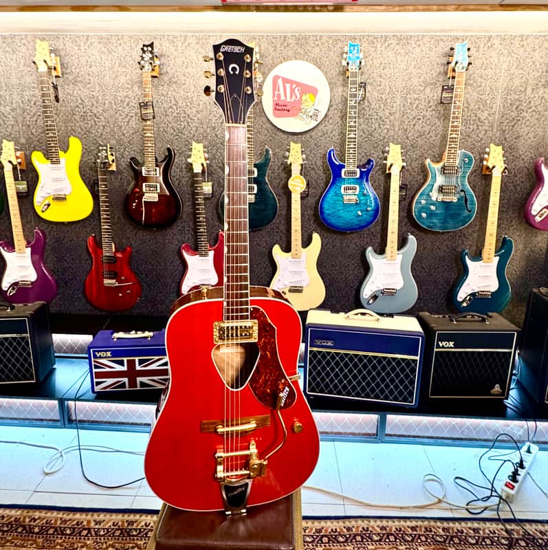 Gretsch G5034TFT Rancher Bigsby B70 G Fileditron Pickup Savannah Sunset image 1
