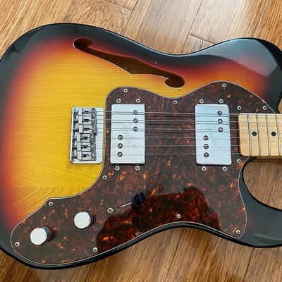Fender Japan Telecaster Thinline 1972 Reissue Three Tone Sunburst 1999 CIJ P-Serial image 6