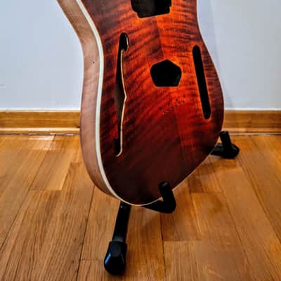 Immagine Telecaster Tele Thinline Body SH Cherry Burst Mahogany and Maple Top - 3