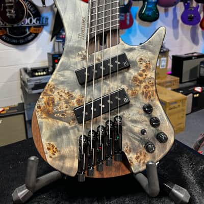 Ibanez Bass Workshop EHB1505MS 5-string Multi-scale Bass Guitar - Black Ice Flat Auth Dealer Free Ship!  083 GET PLEK’D! image 2