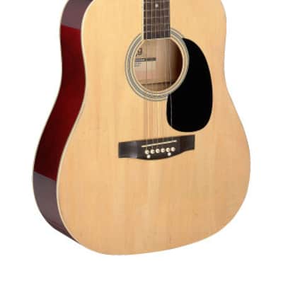 STAGG 1/2 Natural Dreadnought Acoustic Guitar With Basswood Top image 1