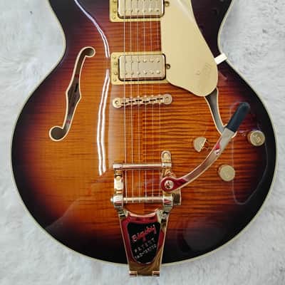 Gretsch Broadkaster LX Figured Center Block Electric Guitar w/Case, Havana Burst image 8