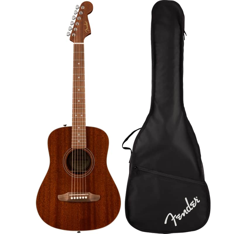 Fender California Standard Redondo Mini with Bag, Sapele Top, Natural Sapele image 1