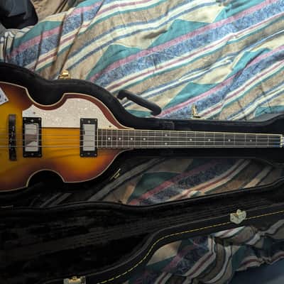 Rogue VB100VS-LH Violin 4-String Bass Left-Handed 2010s Vintage Sunburst image 1