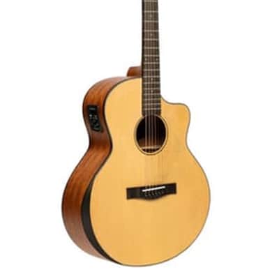JN Guitars Glencairn Series Acoustic Electric Guitar w/ Gig Bag - Natural image 4