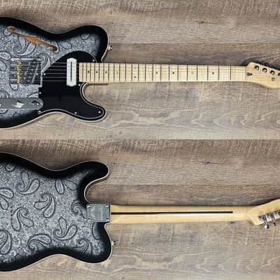 MyDream Partcaster Custom Built - Thinline Black Paisley Charlie Christian image 1