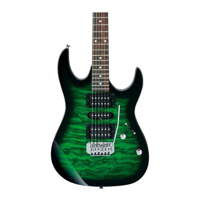 Ibanez GRX70 GIO 6-String Electric Guitar – Transparent Emerald Burst, Quilted Maple Top, Infinity R Pickups 2025 - Green Emerald Burst image 3