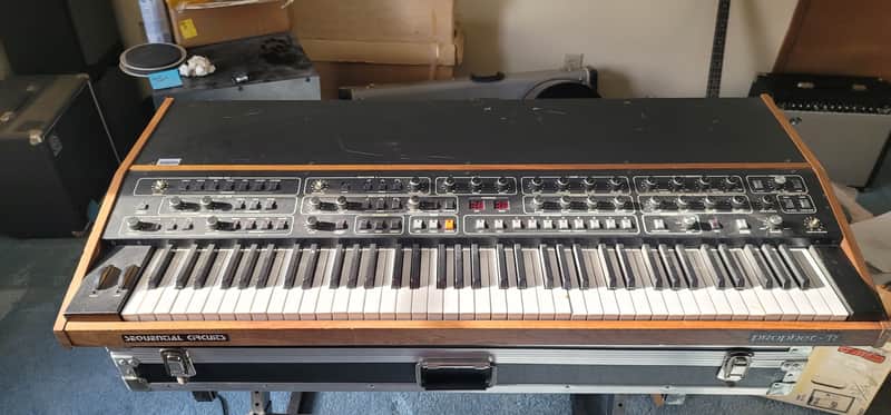 Sequential Prophet T8 76-Key 8-Voice Polyphonic Synthesizer 1983 - 1986 - Black with Wood Sides image 1