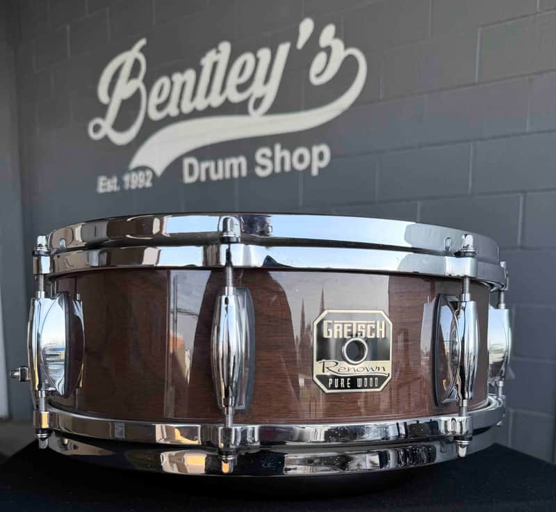Gretsch Renown Purewood Walnut 5x14 Snare Drum in Natural Gloss Lacquer (Rm 4) image 1
