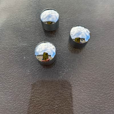Kramer Pacer chrome knobs set of 3 2022 - Chrome image 2