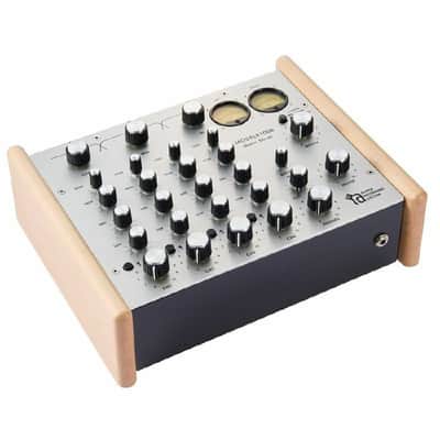 Alpha Recording System MODEL9100B 4-Channel Rotary DJ Mixer with Wooden Sides (limited silver edition) image 2