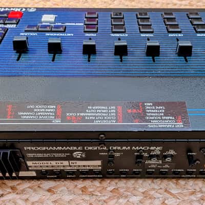 Oberheim DX 1982 — Fully Serviced, Electrongate MIDI & RAM Upgrade (No Battery Needed) - Blue with Wood Sides image 5