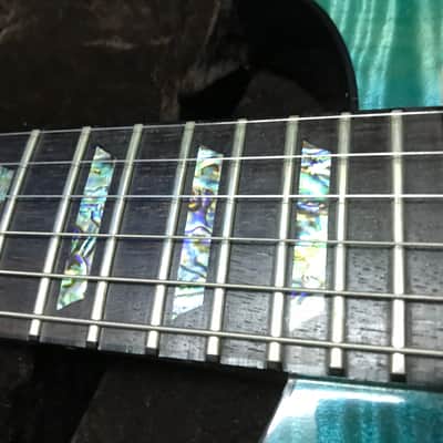 Gibson Custom Shop Tak Matsumoto DC Standard Flametop Aqua Blue image 22