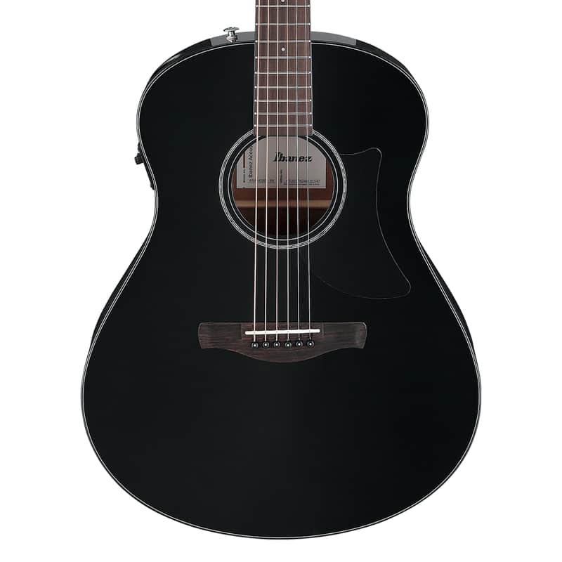 Used Ibanez AAM100E Advanced Auditorium A/E Guitar - Black High Gloss image 1