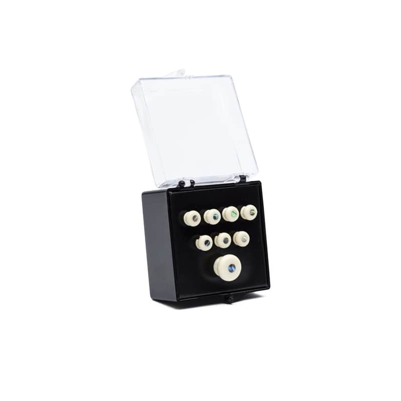 Martin Bridge Pin Set with End Pin, White, Pearl Inlay image 1