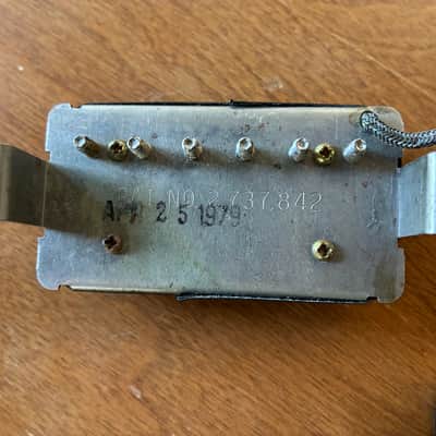 Gibson T-top Humbucker pickups 1979 - uncovered black bobbin image 5