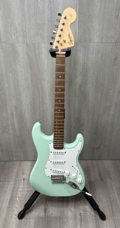 Fender Squier Affinity Stratocaster Electric Guitar Surf Green image 1