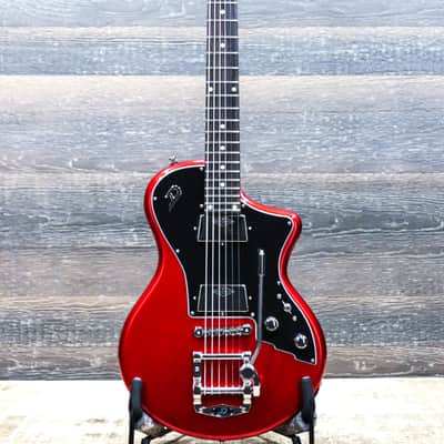 Duesenberg Julietta Baritone Catalina Red Solid Alder Body Electric Guitar w/Bag image 2