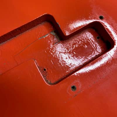 1964 Fender Precision Bass in Fiesta Red. image 17