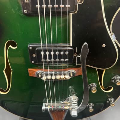 Aria Diamond 1242 Hollowbody 1970's - Green MIJ image 6