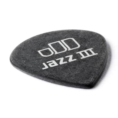 Dunlop 482R1.0 Tortex® Pitch Black Jazz III Guitar Picks -- 72 Picks image 4