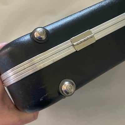 1980's Fender USA Stratocaster Telecaster Black Molded Hardshell Guitar Case & Keys image 9