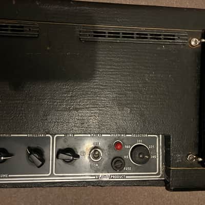 1964 Vox AC-30/6 Twin 3-Channel 30-Watt 2x12" Guitar Combo 1963 - 1965 - Black with Brown Diamond Cloth (Bass Model) image 7