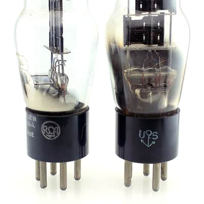 2 pcs. RARE 1944 SYLVANIA RCA JAN CHS 84 / 6Z4 VT-84 USN NOS VACUUM TUBES image 3
